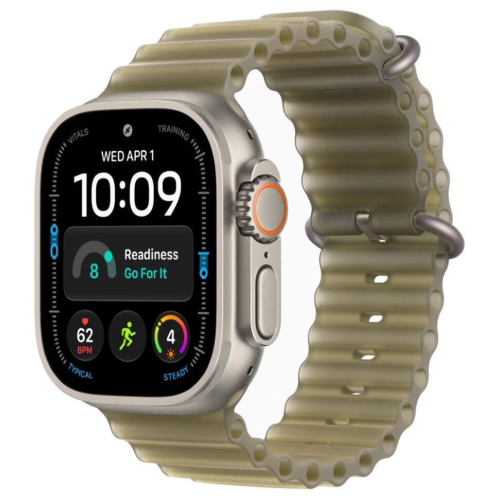 Умные часы Apple Watch Ultra 4 49mm Natural Titanium Case with Translucent Kelp Ocean Band