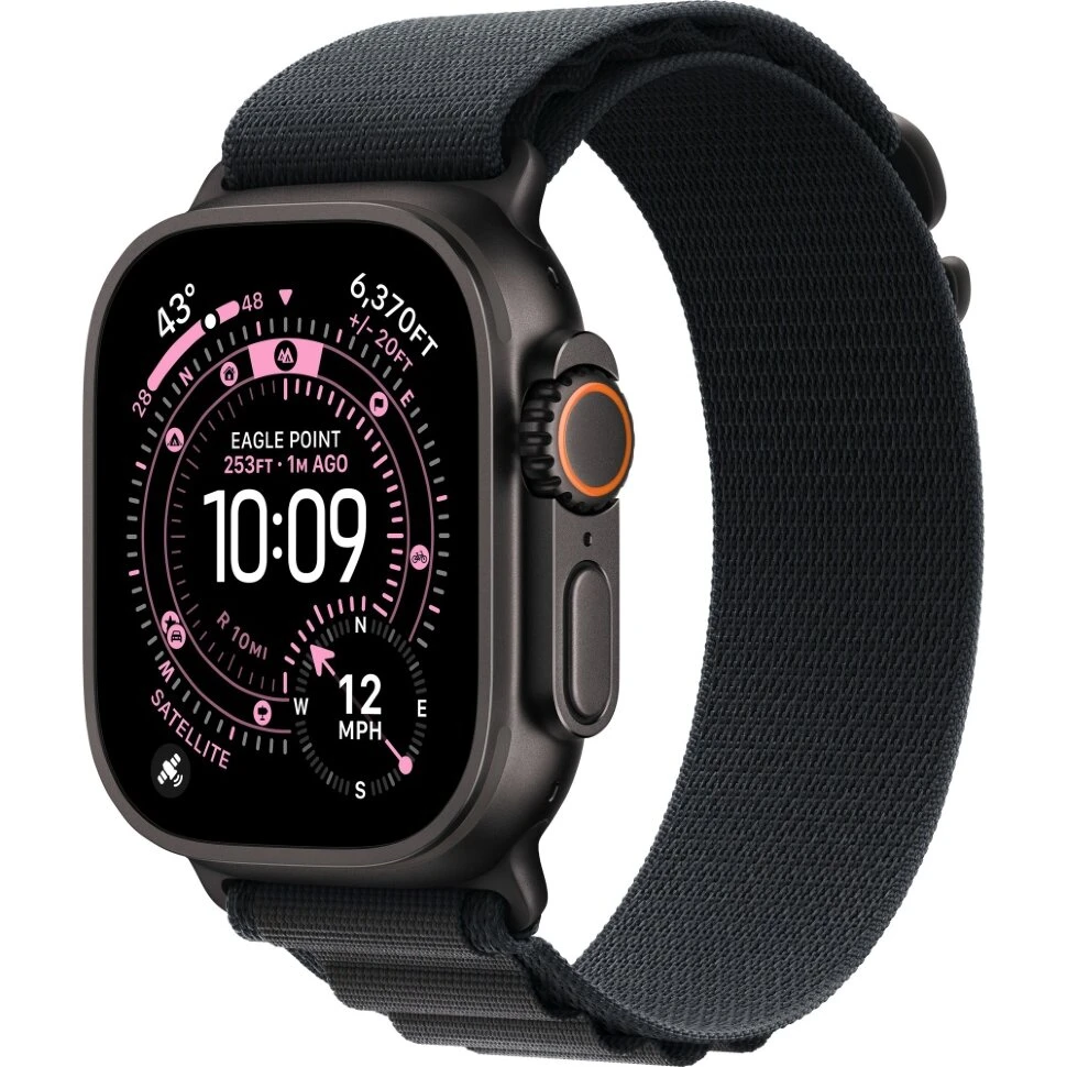 Умные часы Apple Watch Ultra 3 2025 49mm Black Titanium Case with Black Alpine Loop (S)