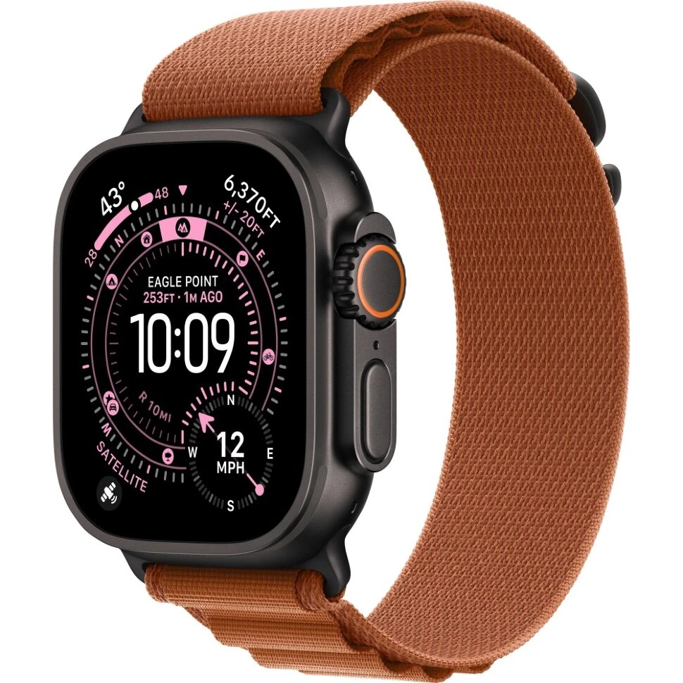 Умные часы Apple Watch Ultra 3 2025 49mm Black Titanium Case with Terra Cotta Alpine Loop (L)
