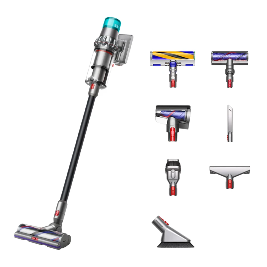 Вертикальный беспроводной пылесос Dyson V15 Detect Total Clean (SV47) Nickel/Black (Вилка CN)