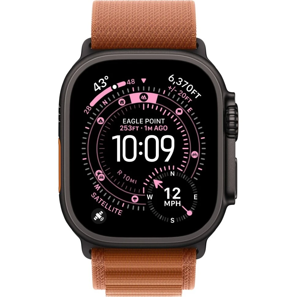 Умные часы Apple Watch Ultra 3 2025 49mm Black Titanium Case with Terra Cotta Alpine Loop (S)