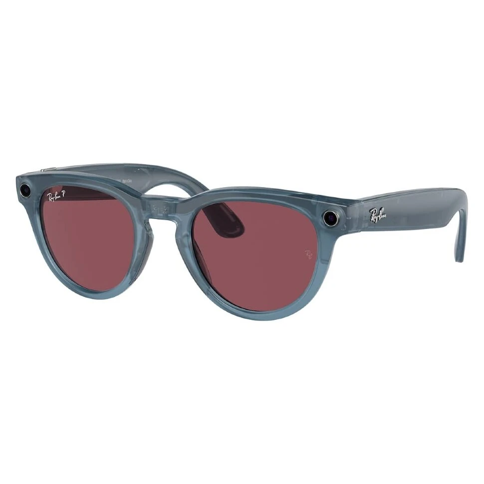 Умные очки Ray-Ban Headliner Shiny Jeans/Polarized Dusty Red (RW4009)