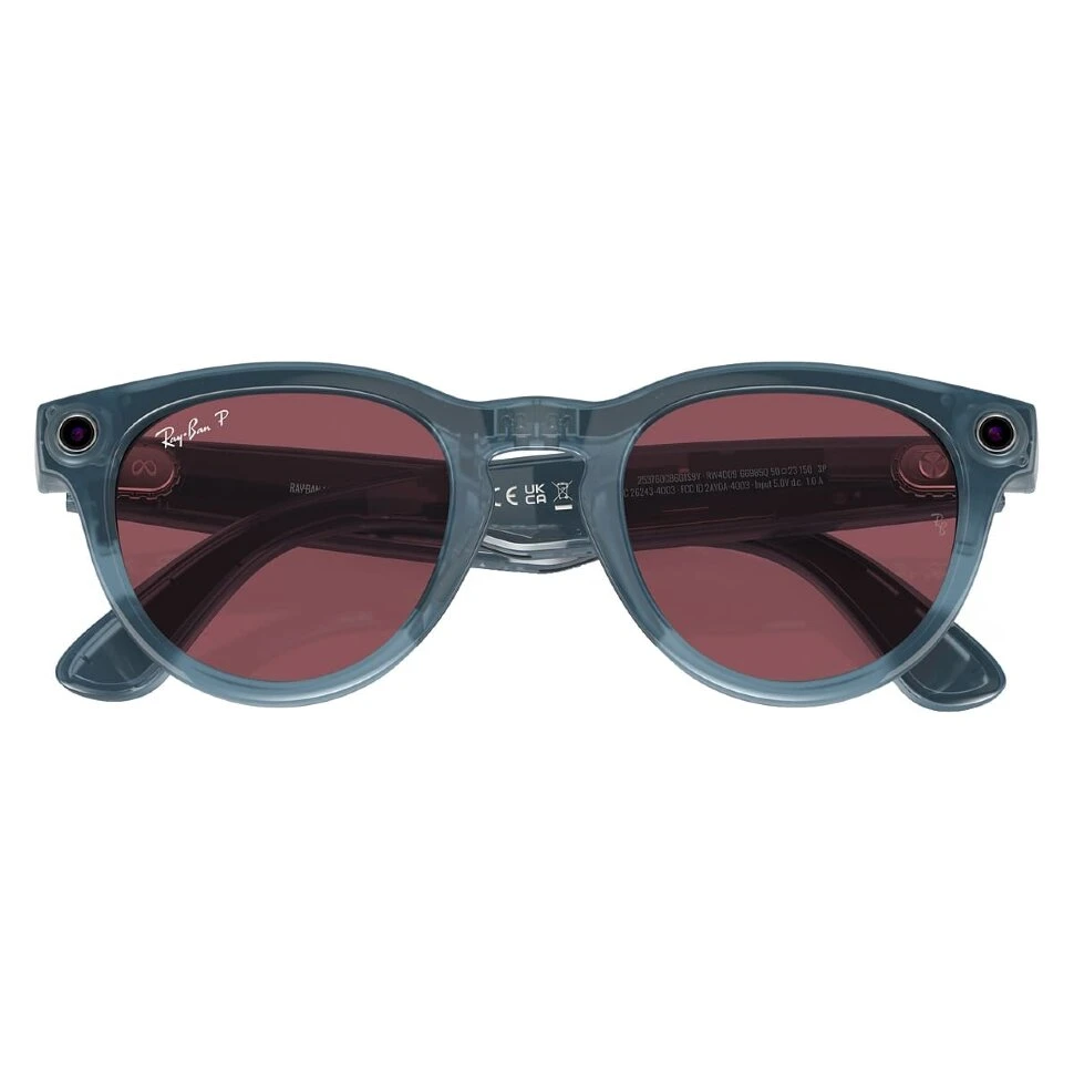 Умные очки Ray-Ban Headliner Shiny Jeans/Polarized Dusty Red (RW4009)