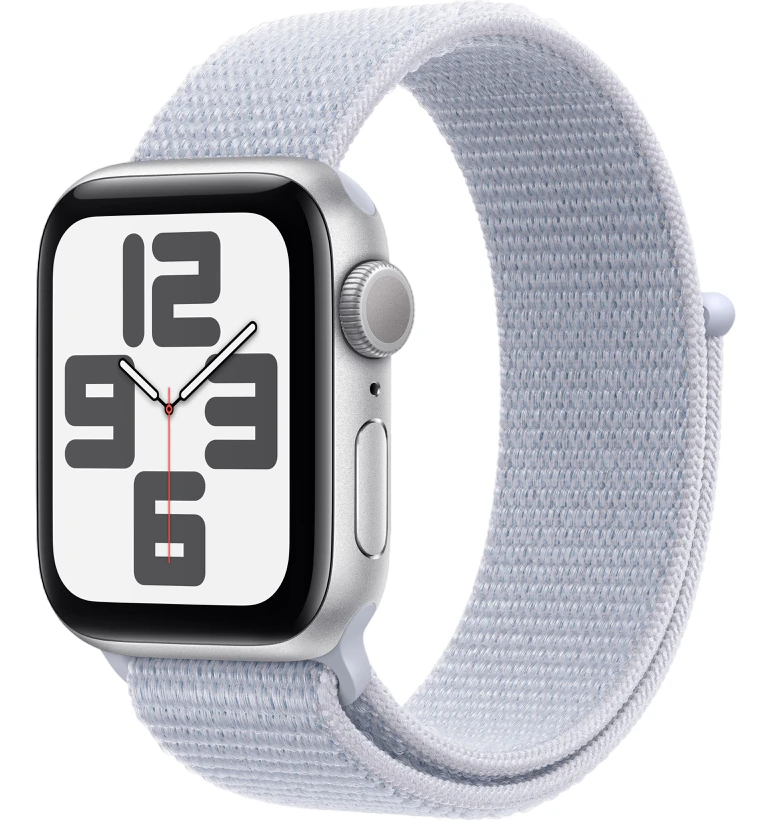 Умные часы Apple Watch SE 2024 40mm Silver Aluminum Case with Blue Cloud Sport Loop