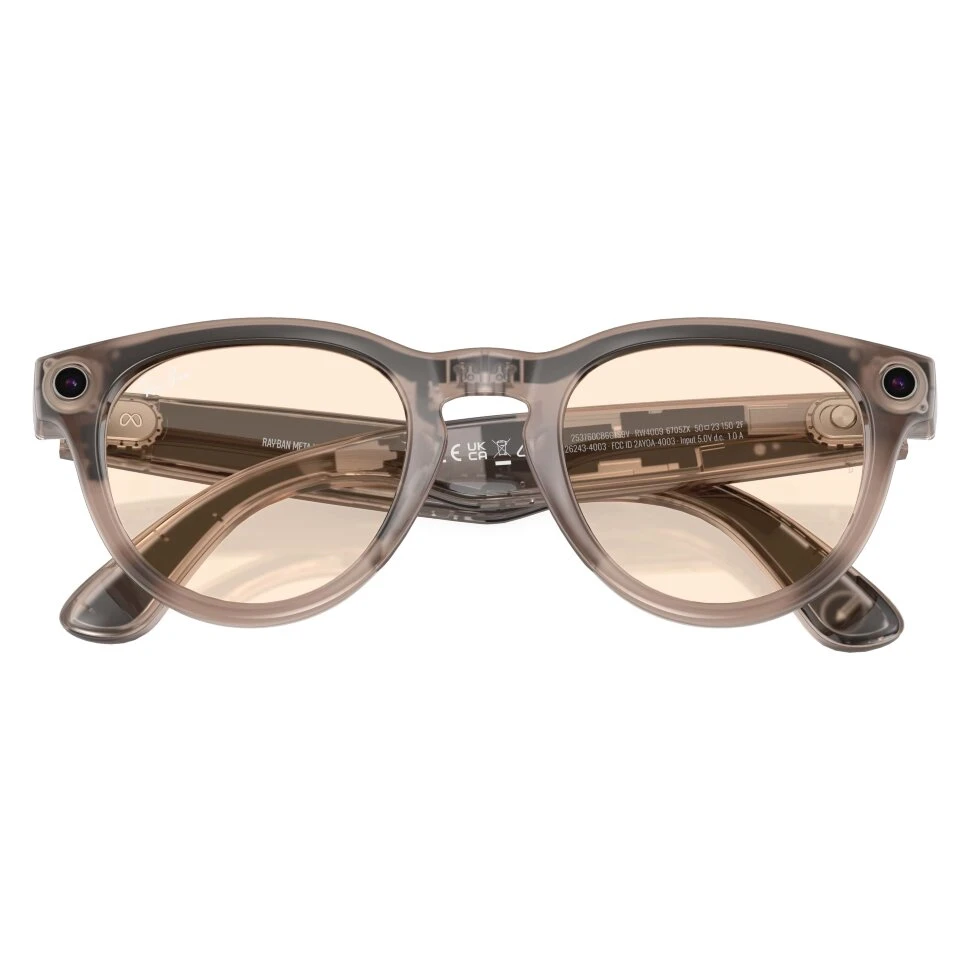 Умные очки Ray-Ban Headliner Warm Stone/Saffron Yellow Transitions (RW4009)