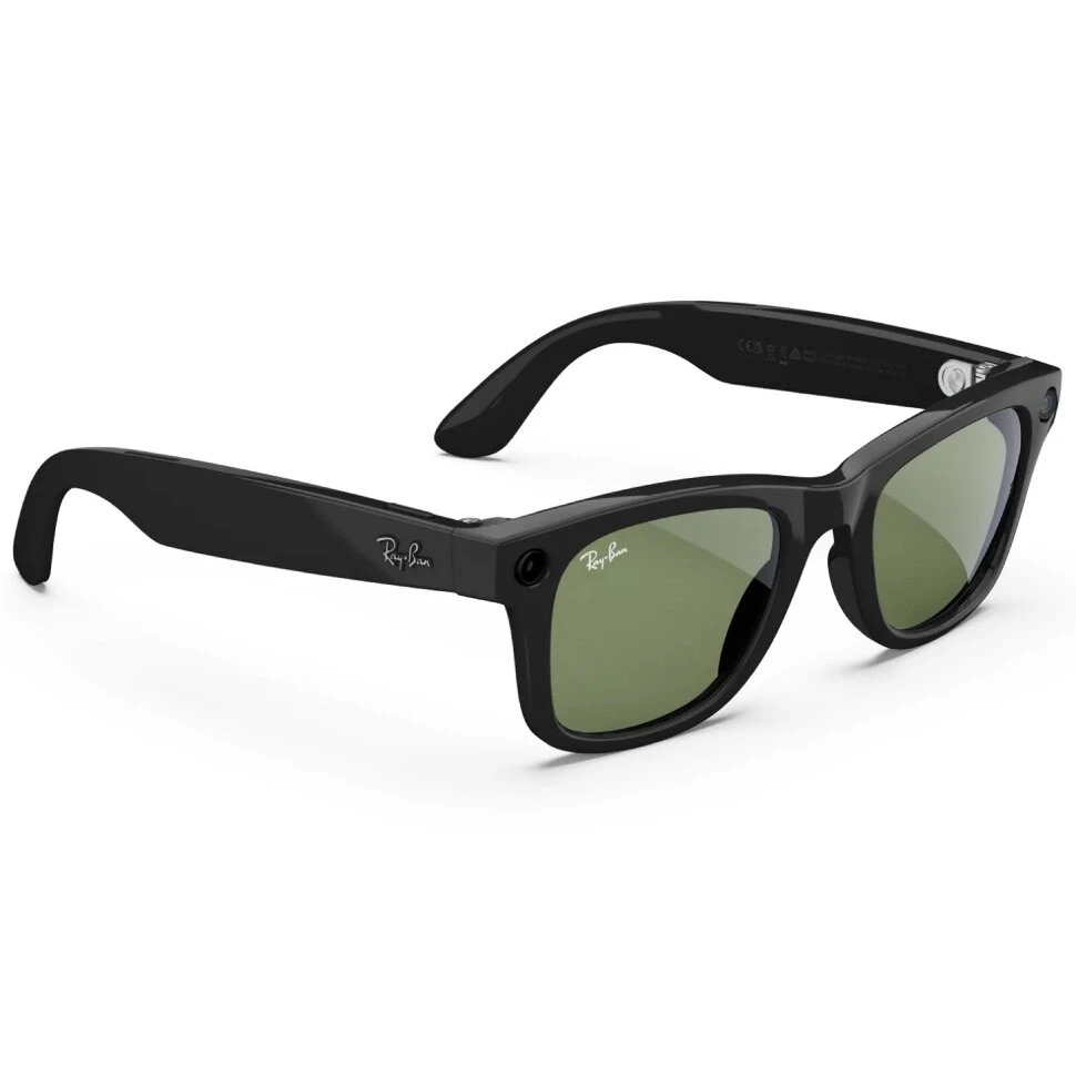 Умные очки Ray-Ban Wayfarer (Gen 2) Shiny Black G-15 Green (M)