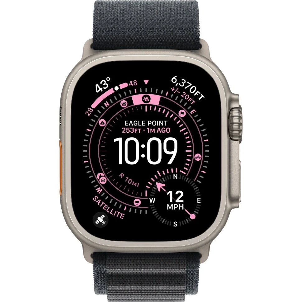 Умные часы Apple Watch Ultra 3 2025 49mm Natural Titanium Case with Black Alpine Loop (S)