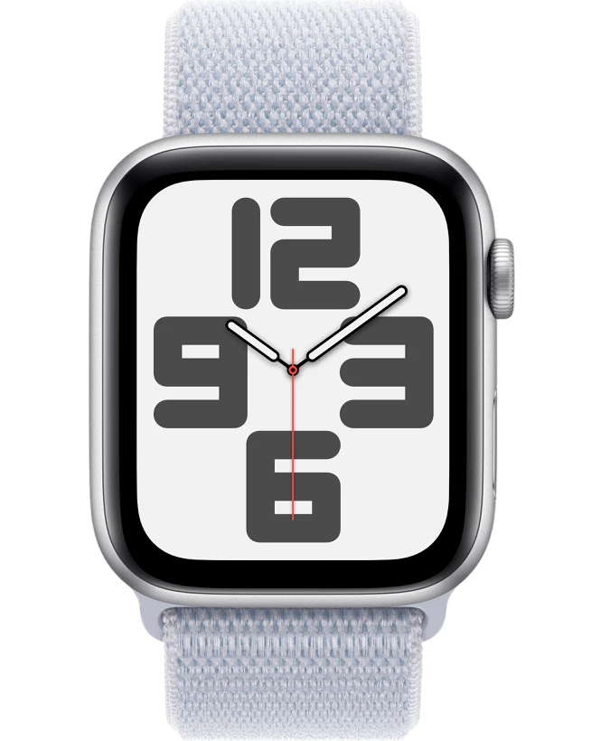Умные часы Apple Watch SE 2024 44mm Silver Aluminum Case with Blue Cloud Sport Loop