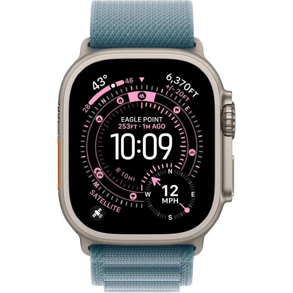 Умные часы Apple Watch Ultra 3 2025 49mm Natural Titanium Case with Light Blue Alpine Loop (L)