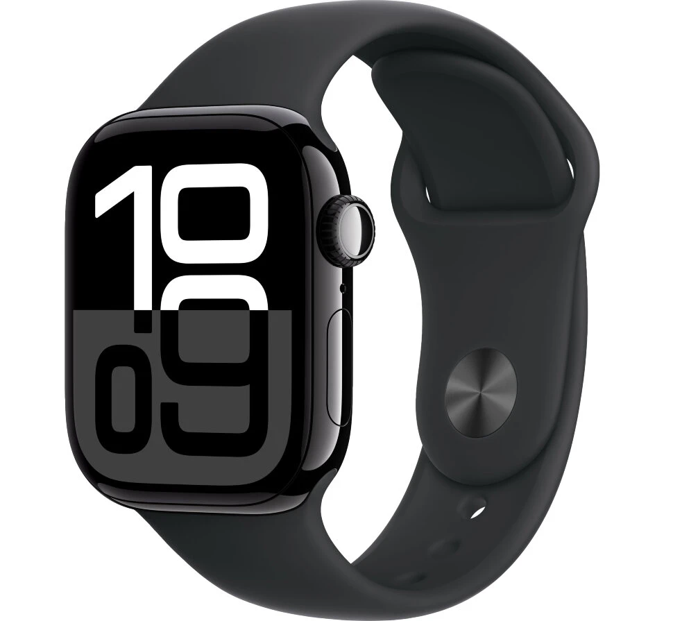 Умные часы Apple Watch Series 10 42mm Jet Black Aluminum Case with Black Sport Band (M/L)