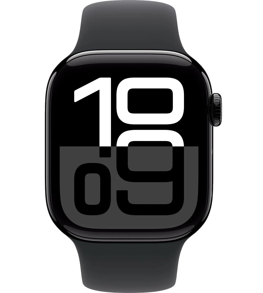 Умные часы Apple Watch Series 10 42mm Jet Black Aluminum Case with Black Sport Band (M/L)