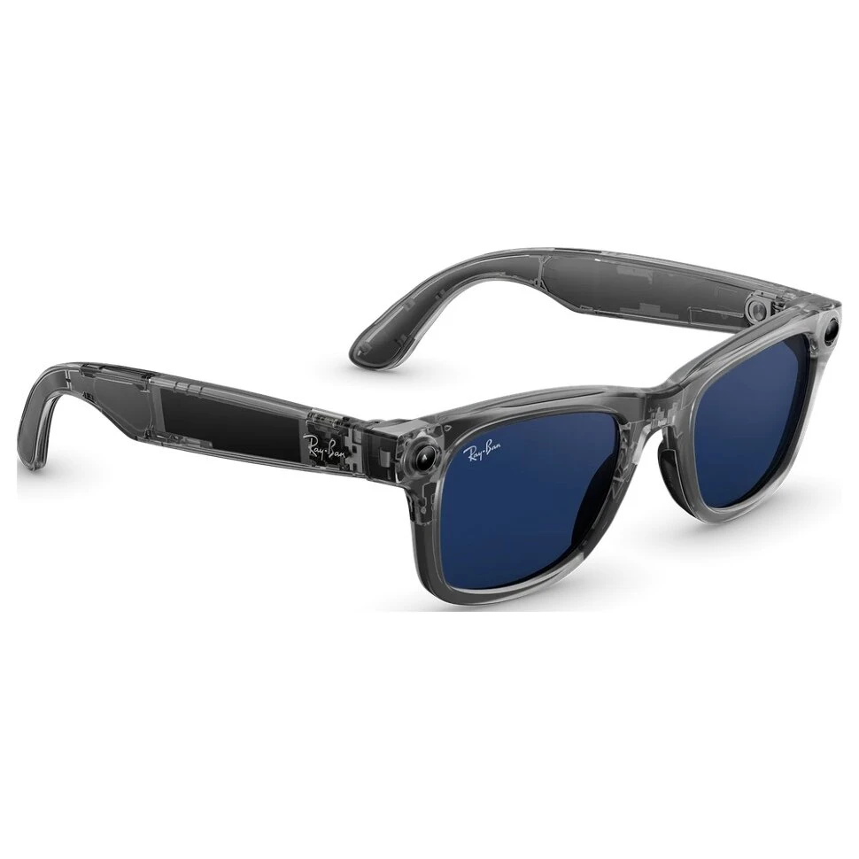 Умные очки Ray-Ban Wayfarer (Gen 2) Shiny Transparent Grey Clear/Sapphire Transitions (L)