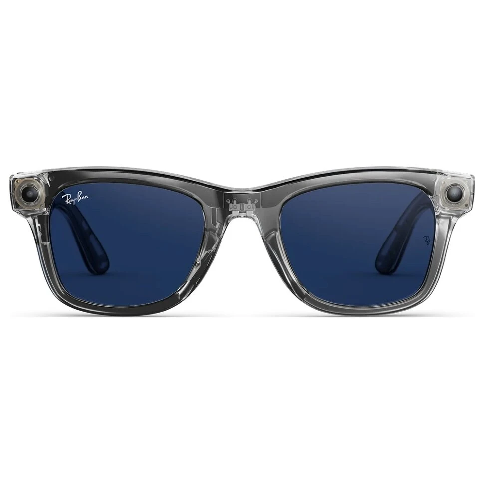 Умные очки Ray-Ban Wayfarer (Gen 2) Shiny Transparent Grey Clear/Sapphire Transitions (M)