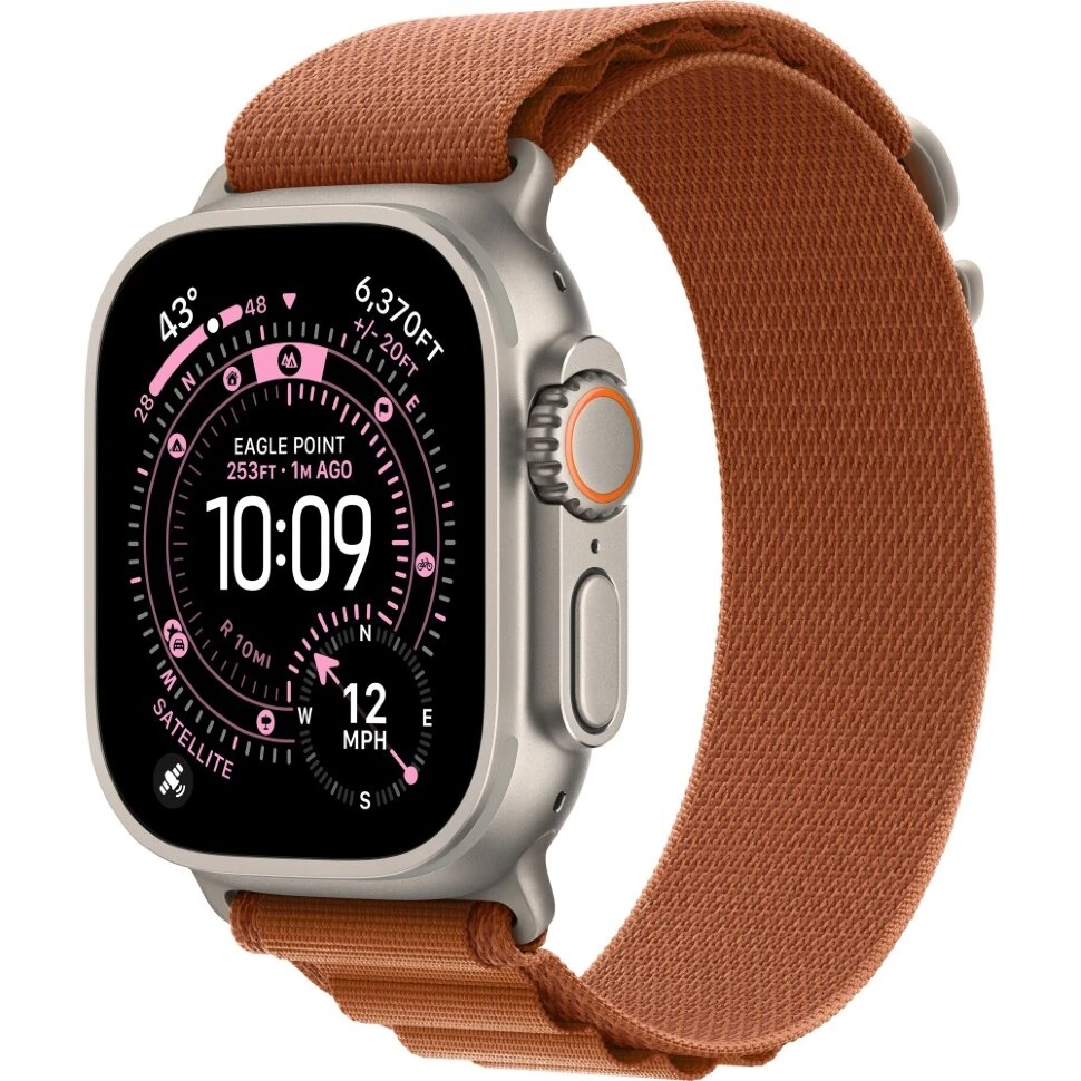 Умные часы Apple Watch Ultra 3 2025 49mm Natural Titanium Case with Terra Cotta Alpine Loop (M)