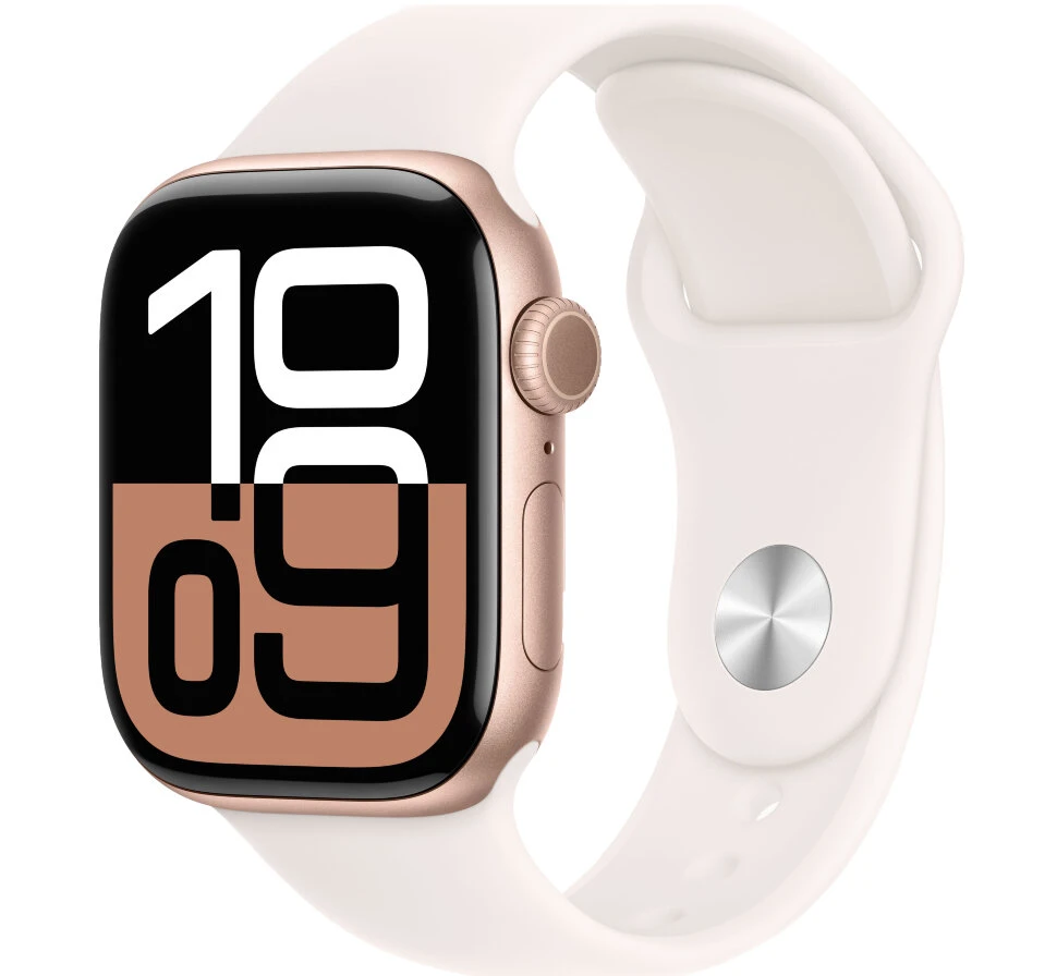 Умные часы Apple Watch Series 10 42mm Rose Gold Aluminum Case with Light Blush Sport Band (S/M)
