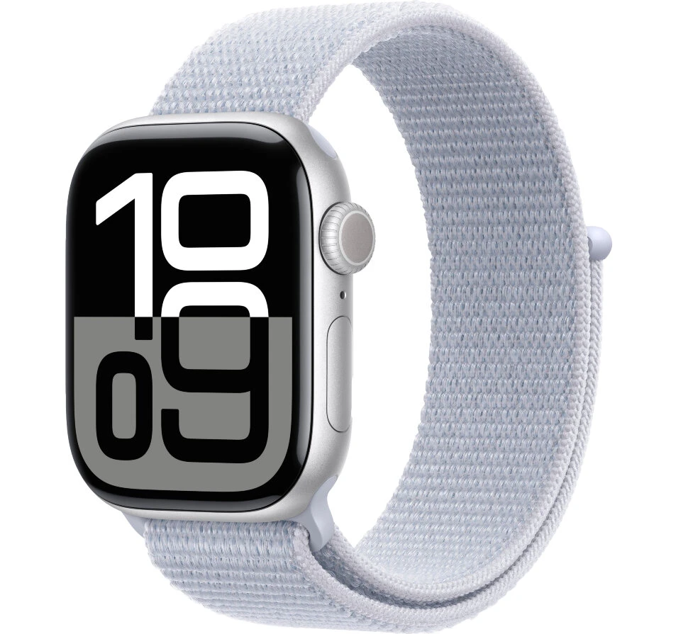 Умные часы Apple Watch Series 10 42mm Silver Aluminum Case with Blue Cloud Sport Loop