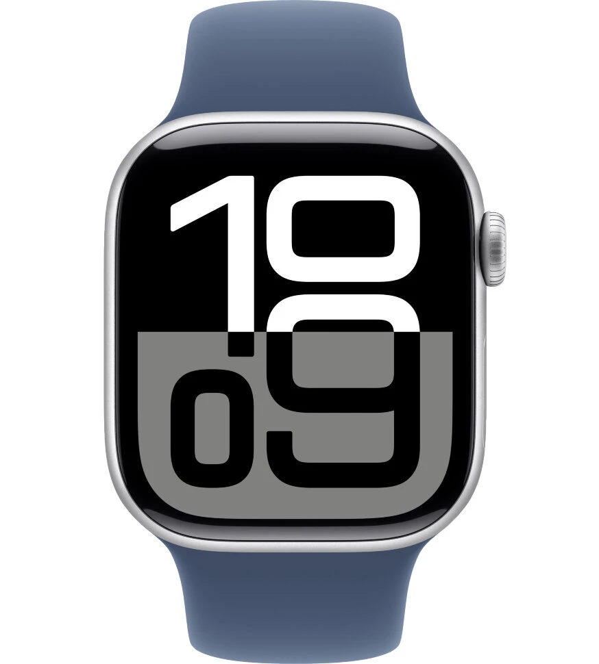 Умные часы Apple Watch Series 10 42mm Silver Aluminum Case with Denim Sport Band (S/M)