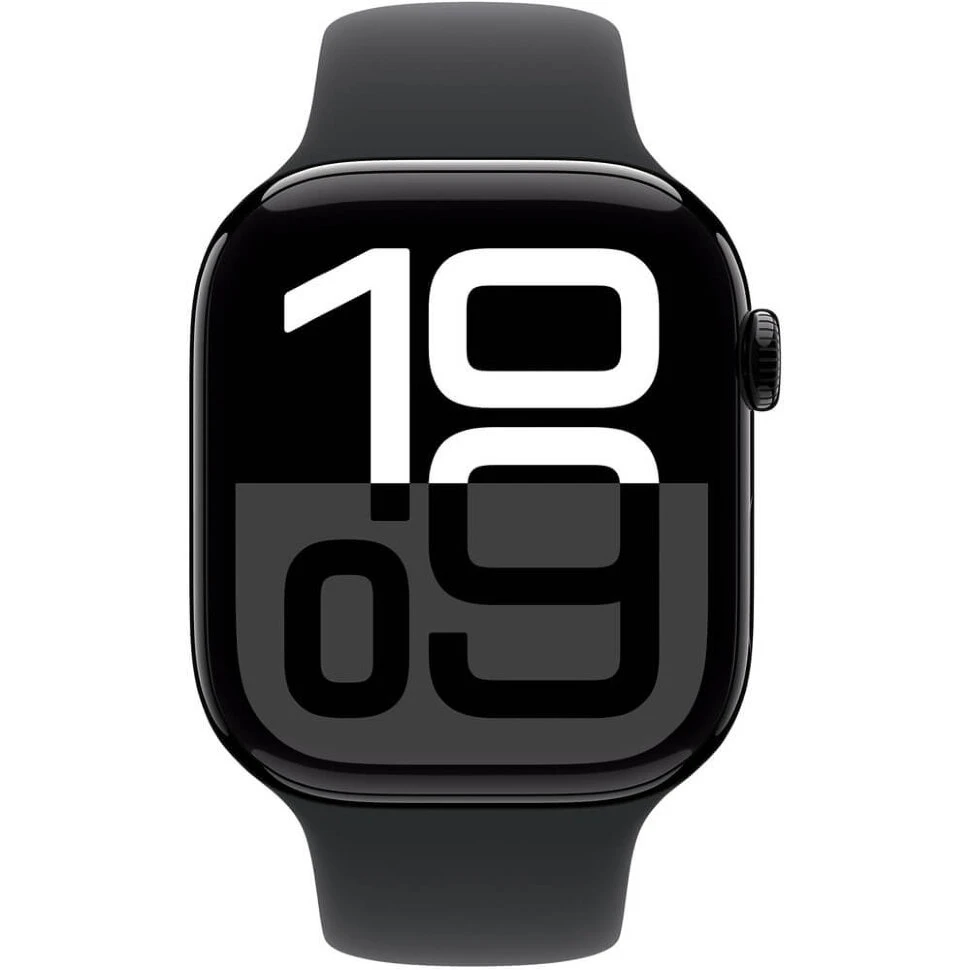 Умные часы Apple Watch Series 10 46mm Jet Black Aluminum Case with Black Sport Band (M/L)