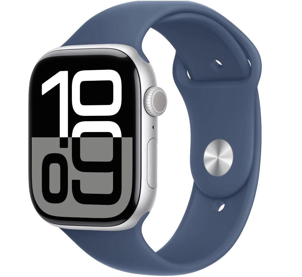 Умные часы Apple Watch Series 10 46mm Silver Aluminum Case with Denim Sport Band (M/L)