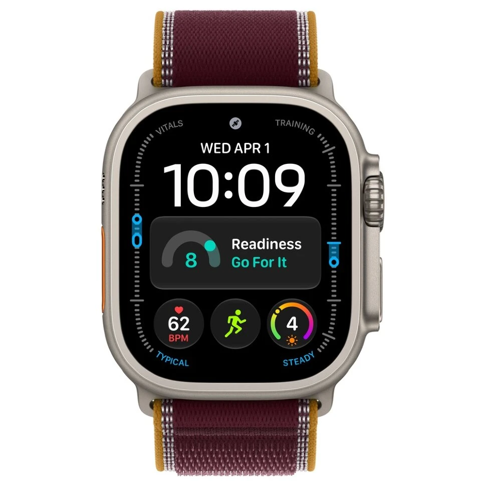 Умные часы Apple Watch Ultra 4 49mm Natural Titanium Case with Burgundy Trail Loop (M/L)