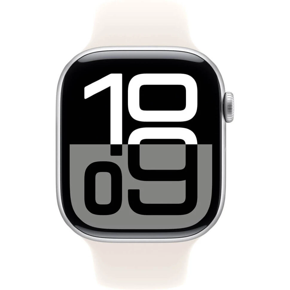 Умные часы Apple Watch Series 10 46mm Silver Aluminum Case with Starlight Sport Band (M/L)