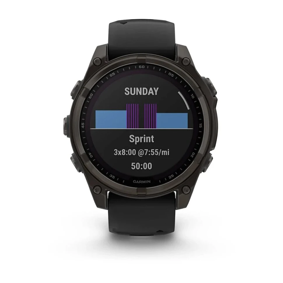 Умные часы Garmin Fenix 8 47mm SOLAR Sapphire Carbon Gray DLC Titanium with Black/Pebble Gray Silicone Band (010-02906-10)