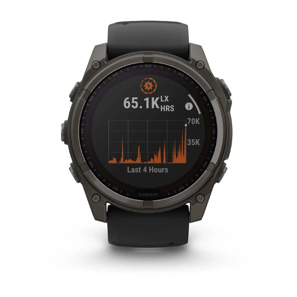 Умные часы Garmin Fenix 8 51mm SOLAR Sapphire Carbon Gray DLC Titanium with Black/Pebble Gray Silicone Band (010-02907-10)
