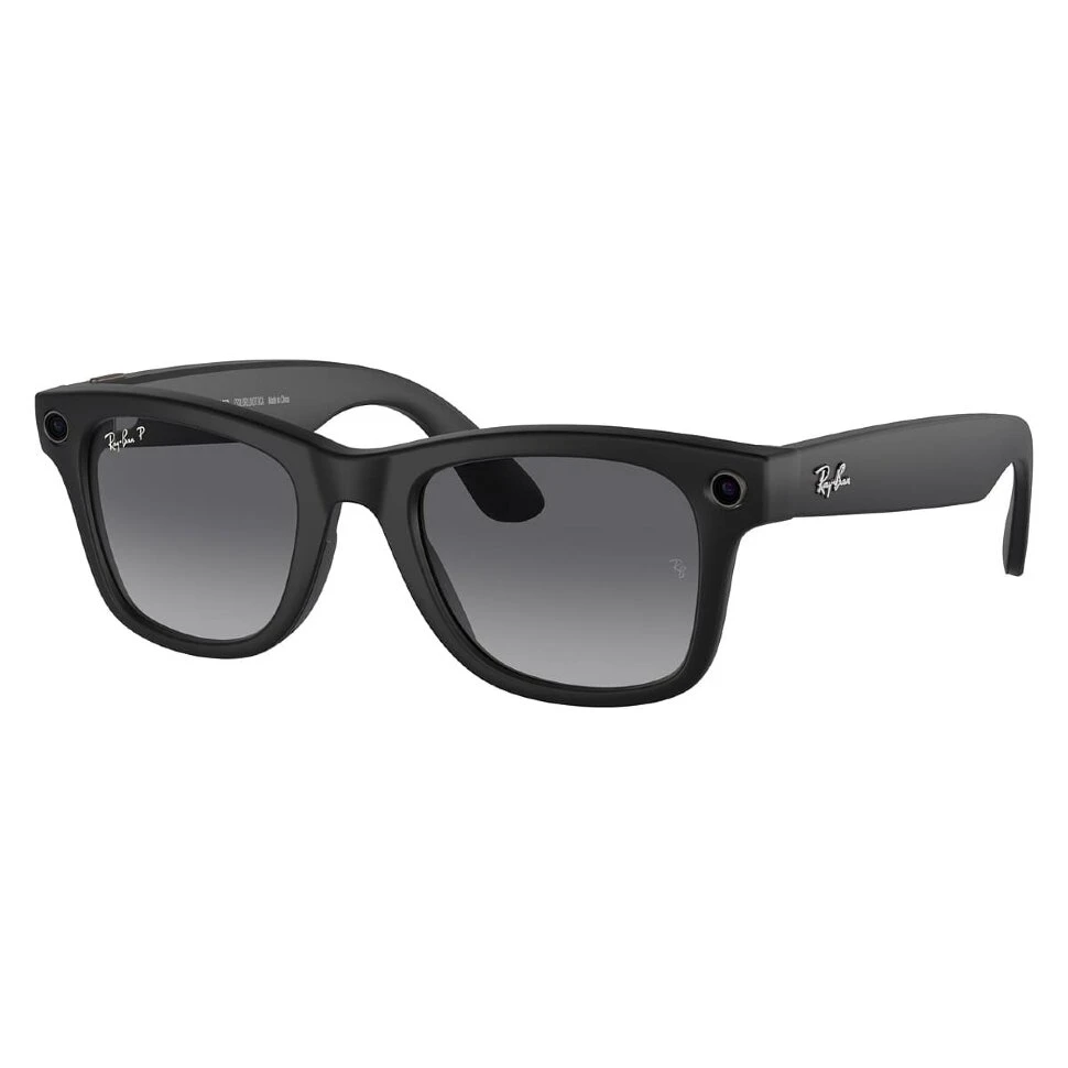 Умные очки Ray-Ban Wayfarer Matte Black/Polarized Graphite Gradient (RW4006)
