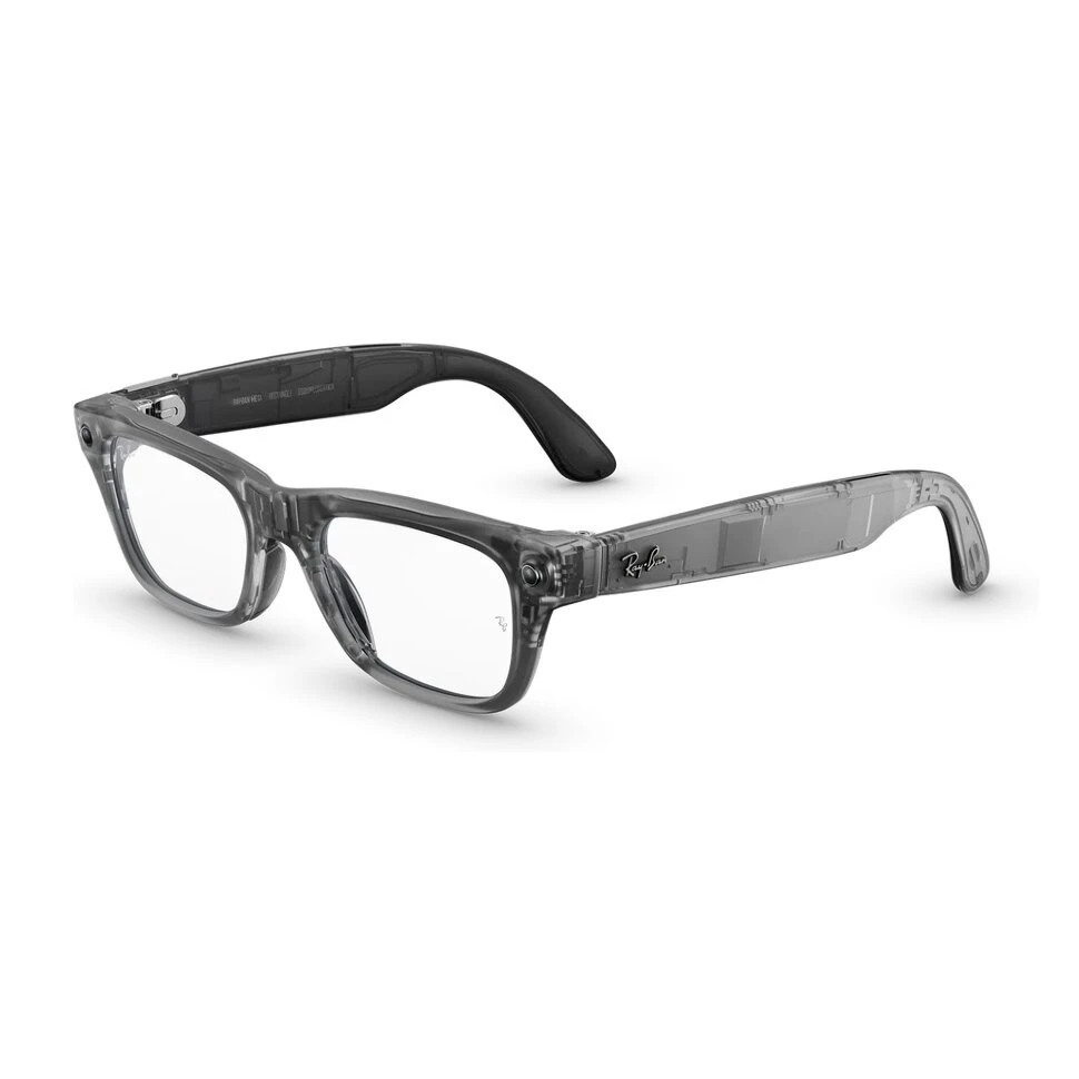 Умные очки Ray-Ban Meta Blazer Optics (Gen 2) Matte Transparent Ice Grey (L) (RW7001)