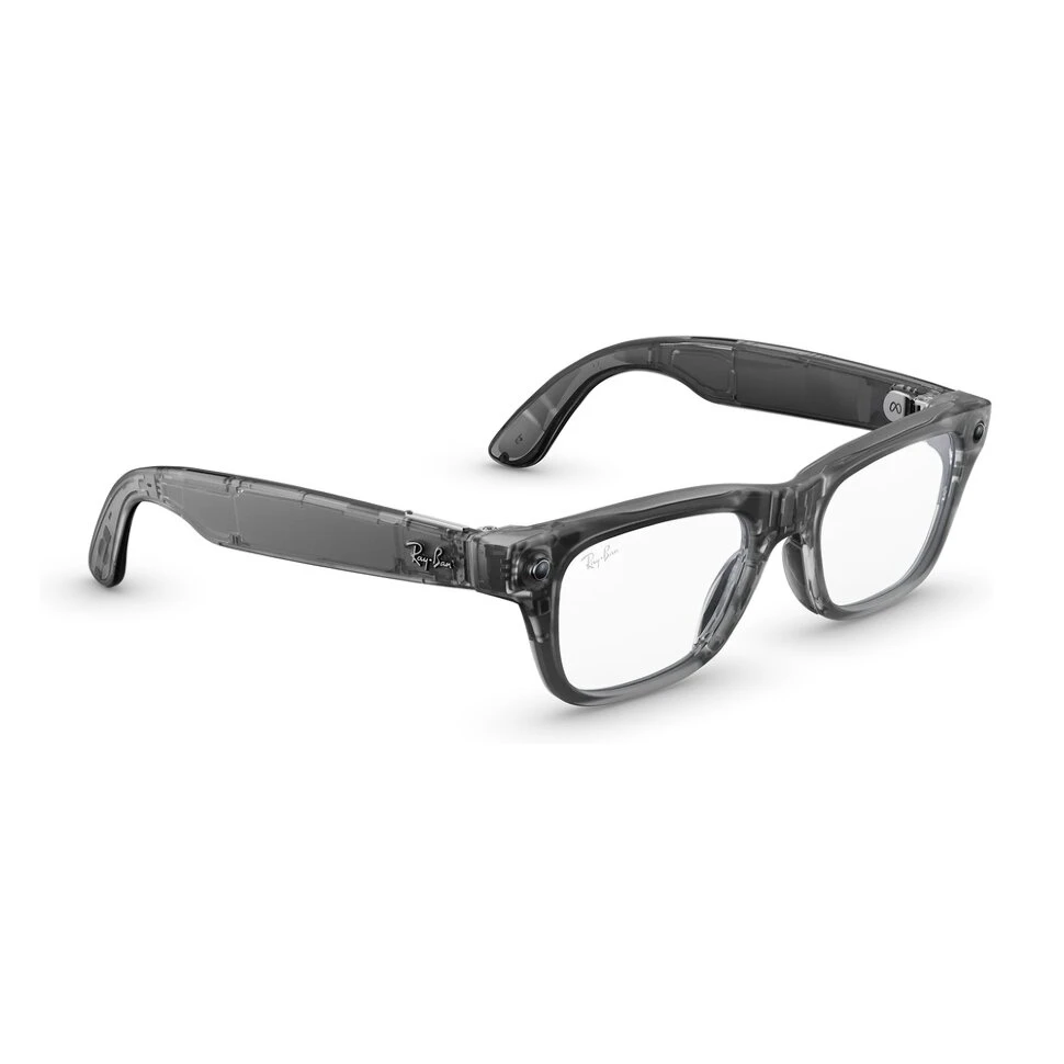 Умные очки Ray-Ban Meta Blazer Optics (Gen 2) Matte Transparent Ice Grey (L) (RW7001)