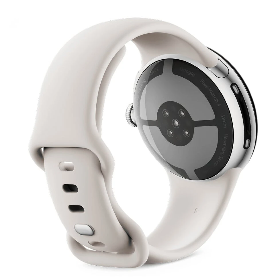Умные часы Google Pixel Watch 4 41mm Wi-Fi Серебряный/Бежевый (Polished Silver/Porcelain)