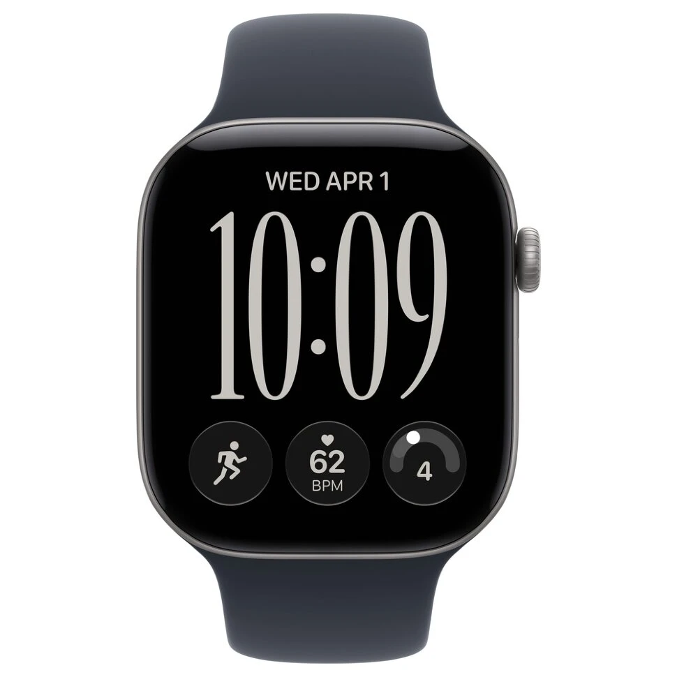 Умные часы Apple Watch Series 12 46mm Space Gray Aluminum Case with Navy Blue Sport Band (M/L)