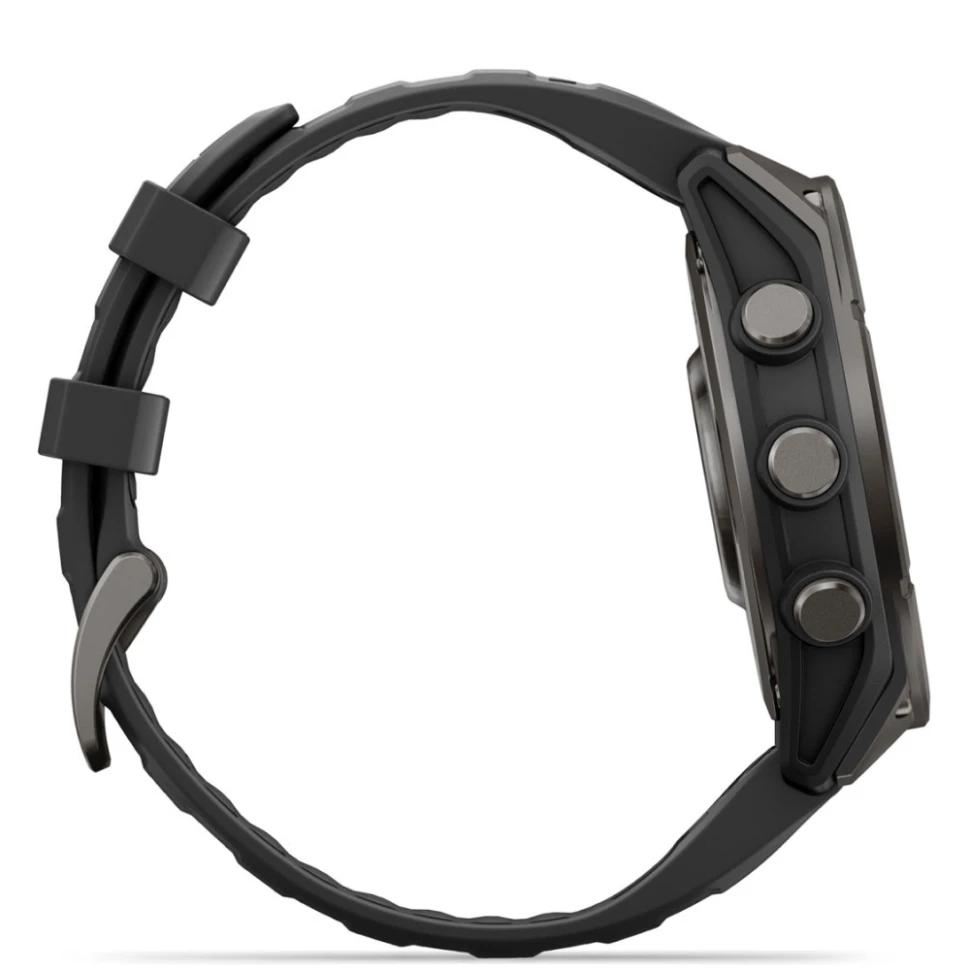 Умные часы Garmin Fenix 9 47mm Carbon Grey DLC Titanium with Black Silicone Band (010-04762-11)