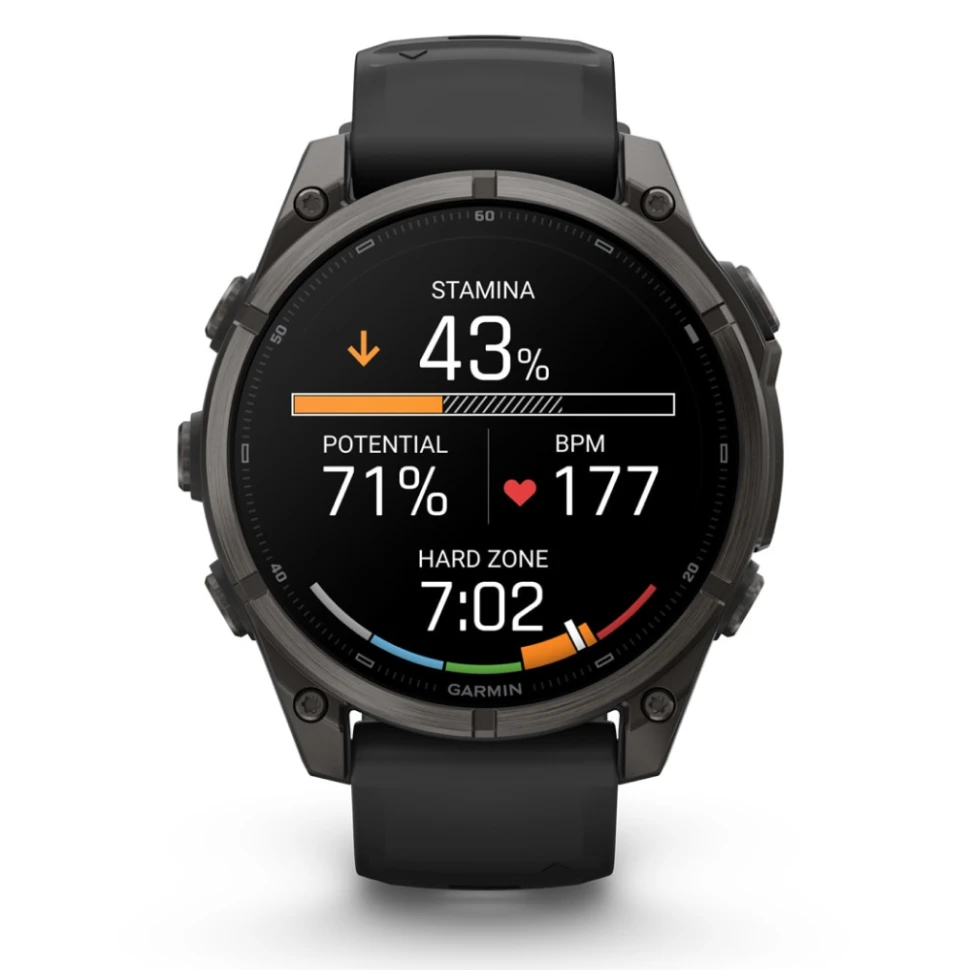 Умные часы Garmin Fenix 9 47mm Carbon Grey DLC Titanium with Black Silicone Band (010-04762-11)