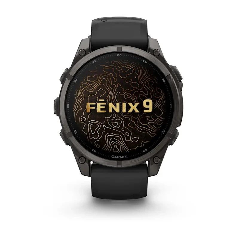 Умные часы Garmin Fenix 9 47mm Carbon Grey DLC Titanium with Black Silicone Band (010-04762-11)