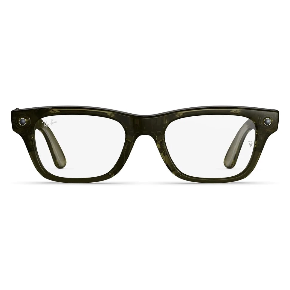 Умные очки Ray-Ban Meta Blazer Optics (Gen 2) Shiny Transparent Dark Olive (L) (RW7001)