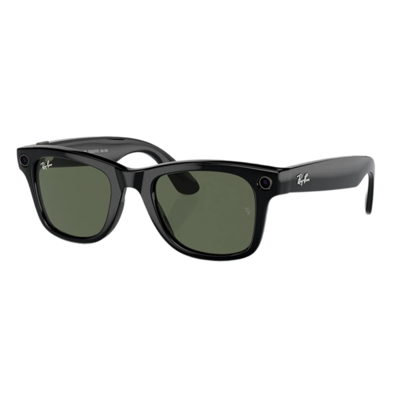 Умные очки Ray-Ban Wayfarer Shiny Black/G15 Green (RW4006)