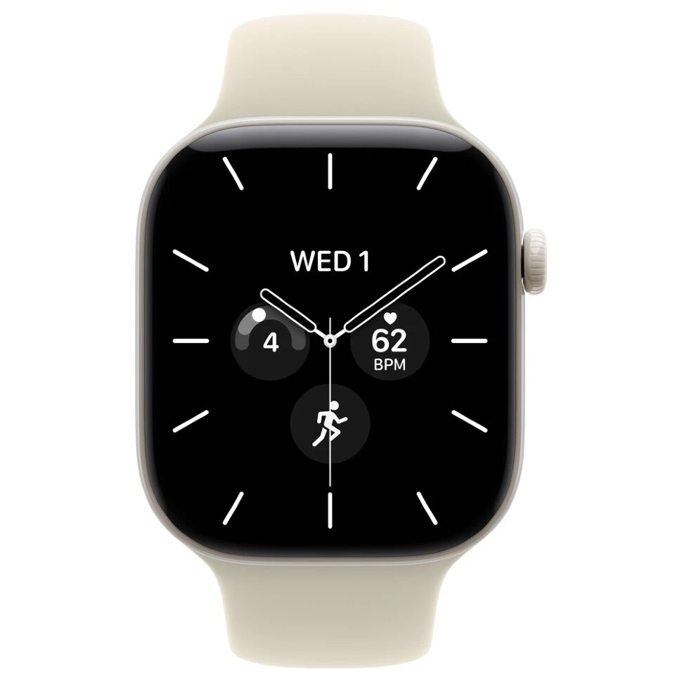 Умные часы Apple Watch Series 12 46mm Pearl White Ceramic Case with Sand Sport Band (S/M)