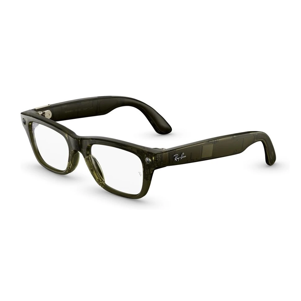 Умные очки Ray-Ban Meta Blazer Optics (Gen 2) Shiny Transparent Dark Olive (M) (RW7001)