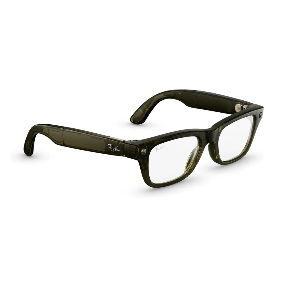 Умные очки Ray-Ban Meta Blazer Optics (Gen 2) Shiny Transparent Dark Olive (M) (RW7001)