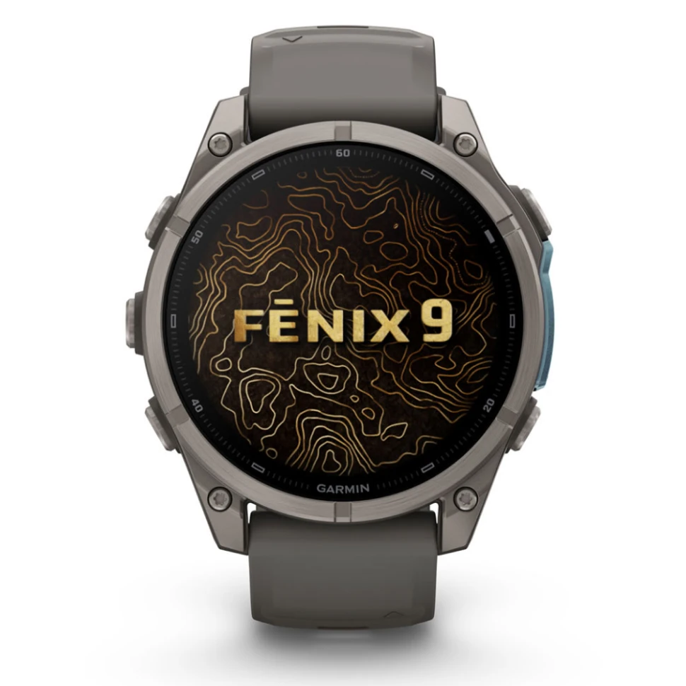 Умные часы Garmin Fenix 9 47mm Titanium with Pebble Grey Silicone Band (010-04762-01)
