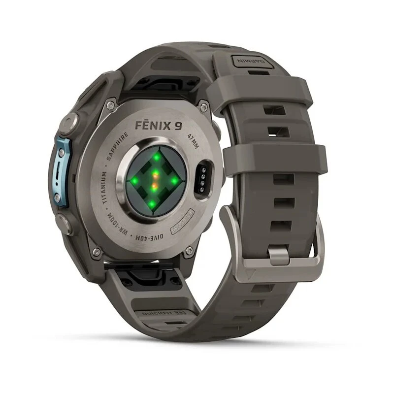 Умные часы Garmin Fenix 9 47mm Titanium with Pebble Grey Silicone Band (010-04762-01)