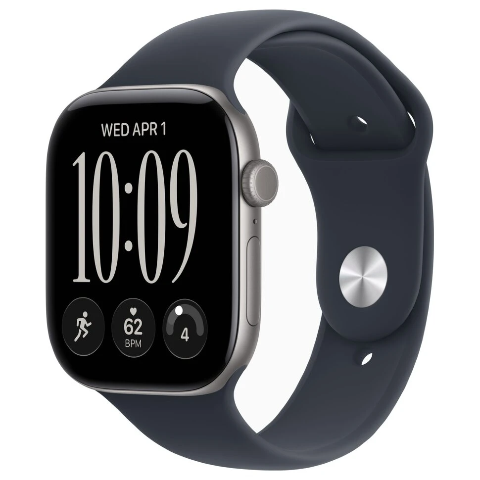 Умные часы Apple Watch Series 12 46mm Space Gray Aluminum Case with Navy Blue Sport Band (S/M)