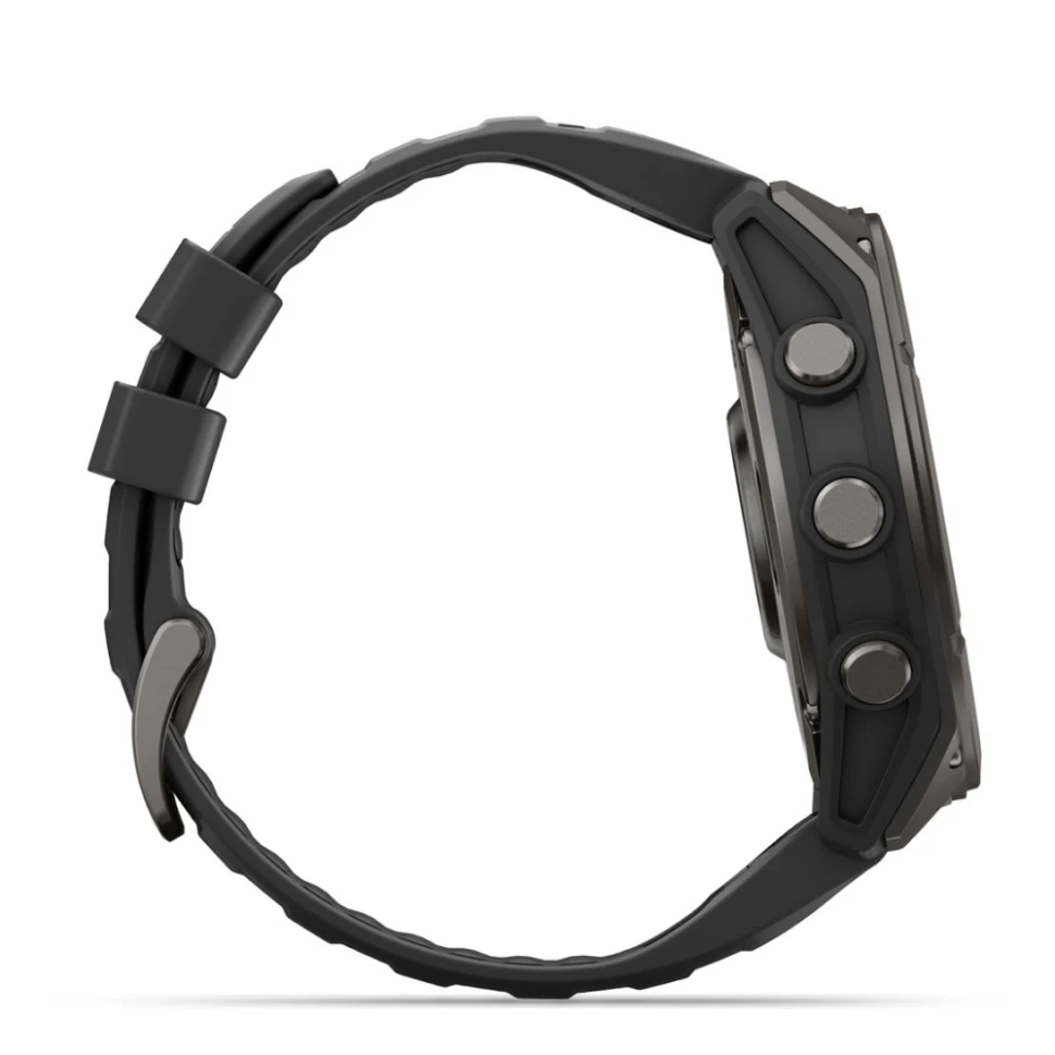 Умные часы Garmin Fenix 9 51mm Carbon Grey DLC Titanium with Black Silicone Band (010-04763-11)