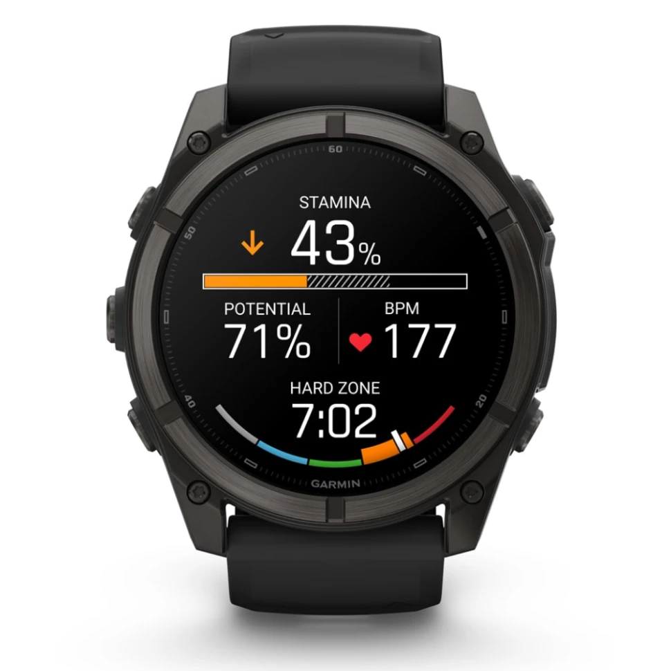 Умные часы Garmin Fenix 9 51mm Carbon Grey DLC Titanium with Black Silicone Band (010-04763-11)