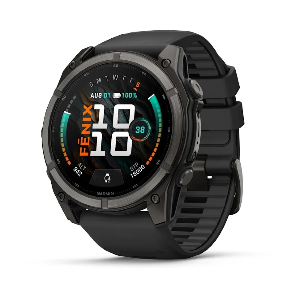 Умные часы Garmin Fenix 9 51mm Carbon Grey DLC Titanium with Black Silicone Band (010-04763-11)