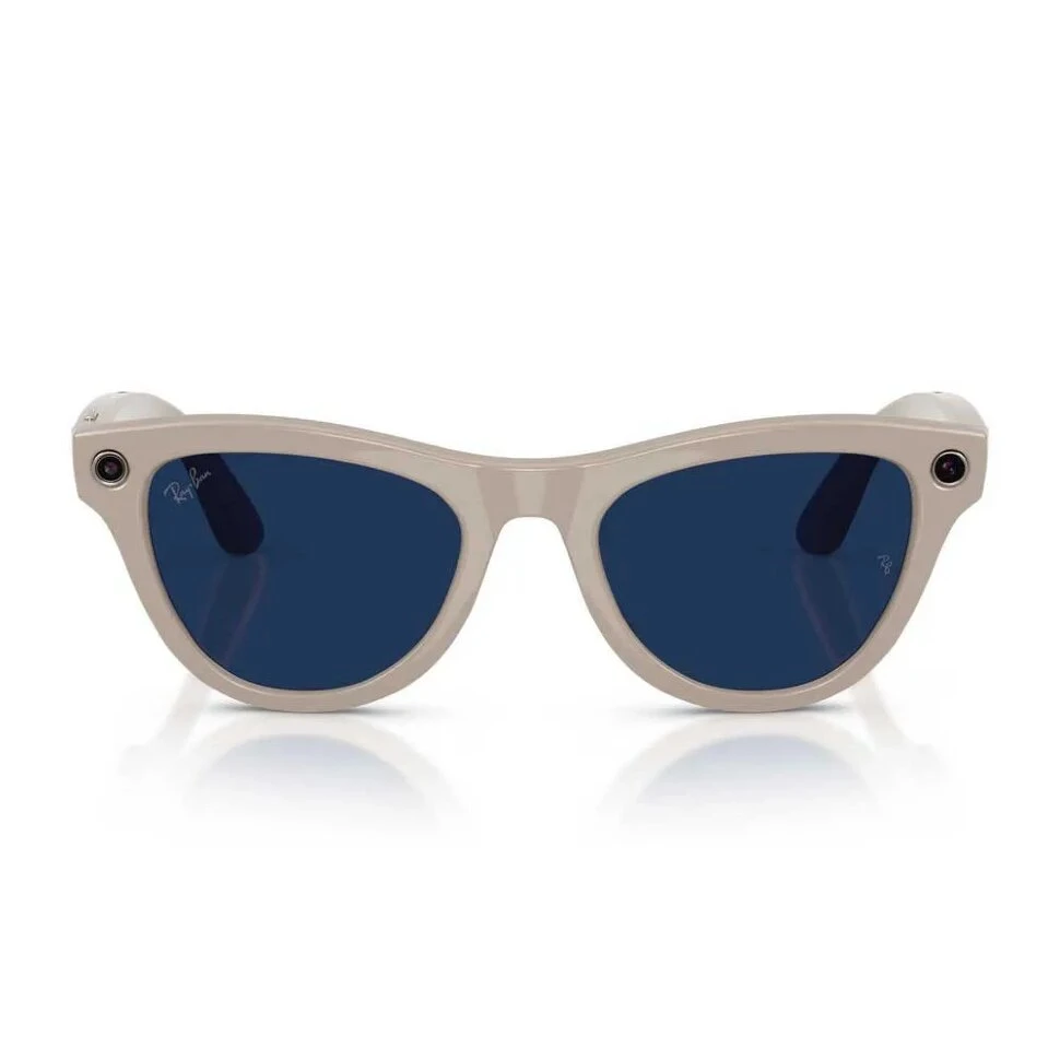 Умные очки Ray-Ban Skyler (Gen 2) Shiny Chalky Grey/Clear Sapphire Transitions (RW4014)