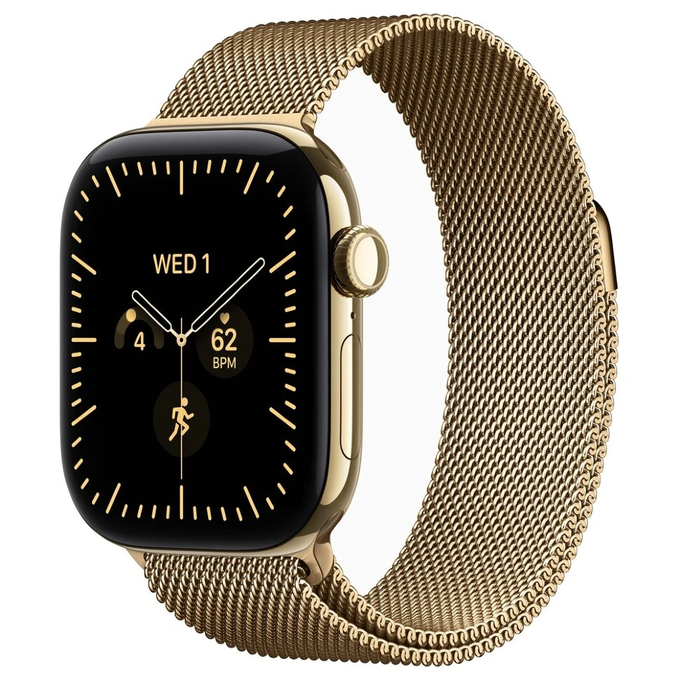 Умные часы Apple Watch Series 12 42mm Radiant Gold Titanium Case with Radiant Gold Milanese Loop