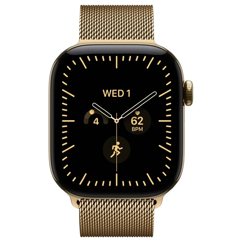 Умные часы Apple Watch Series 12 42mm Radiant Gold Titanium Case with Radiant Gold Milanese Loop