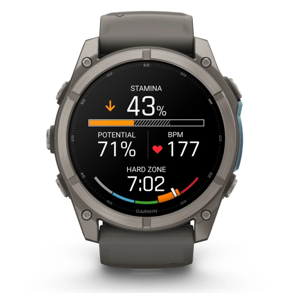 Умные часы Garmin Fenix 9 51mm Titanium with Pebble Grey Silicone Band (010-04763-01)